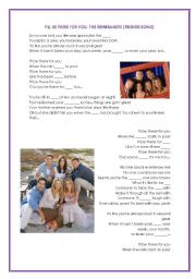 English Worksheet: Ill be there for you- The Rembrands