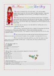 English Worksheet: English Comprehension Text