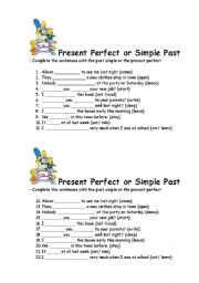 English Worksheet: Present Perfect vs Simple Past
