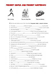 English Worksheet: Present Continuous