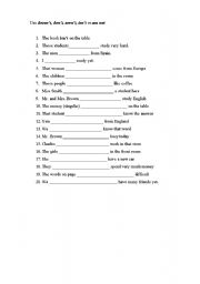 English worksheet: Present Simple exercise