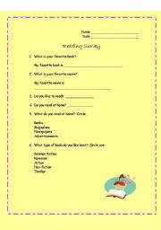 English worksheet: What do your students like to read?
