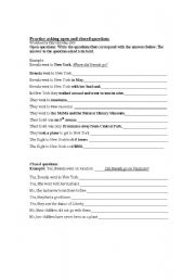 English worksheet: Creating questions