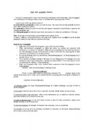 English worksheet: argumentative text