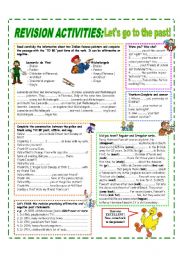 English Worksheet: END OF THE SCHOOL YEAR - REVISION ACTIVITIES HANDOUT