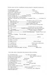 English Worksheet: persent simple / continuous / adjetives personality