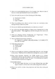 English Worksheet: Teaching The Toefl - Quiz 1 on Notetaking