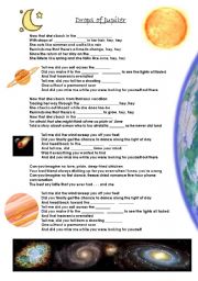 English Worksheet: Drops of Jupiter - Song by Train