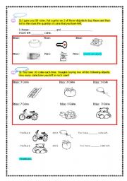 English worksheet: Numbers in daily life 2