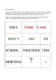 English worksheet: past simple activity