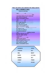 English worksheet: Music