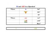 English worksheet: IS and ARE Questions