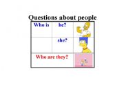 English worksheet: Questions about people.