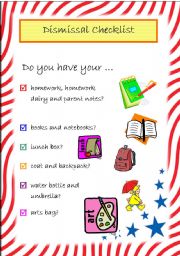 Dismissal Checklist