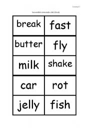 English worksheet: Two words in one - Set 2