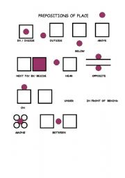 English worksheet: perpositions of place