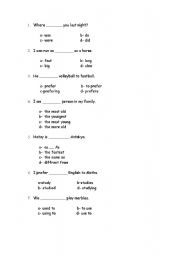 English Worksheet: 7. sinif