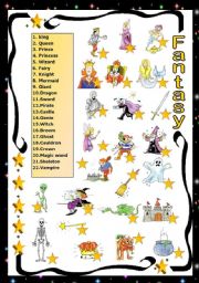 English Worksheet: Fantasy