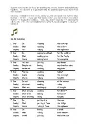 English Worksheet: da da exercise for improving rhythm in speaking