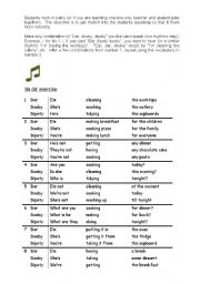 English worksheet: da da exercise for improving rhythm in speaking