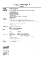 English Worksheet: Resume