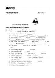 English Worksheet: prepositions