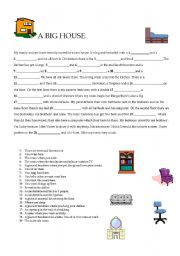 English Worksheet: A BIG  HOUSE