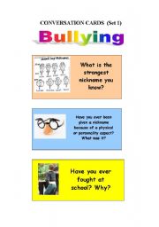 BULLYING (Conversation cards)