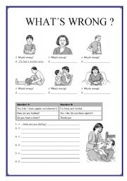English worksheet: Health problems