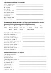 English Worksheet: Past simple-affirmative, negative, questions