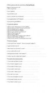 English worksheet: Have got/ has got - The possessive