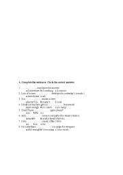 English Worksheet: Exam