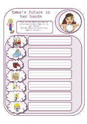 English Worksheet: Fortune Teller