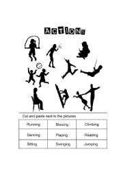 English worksheet: actions