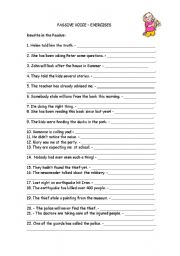 English Worksheet: passive voice