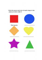 English worksheet: Shapes