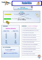 English Worksheet: Passive Voice: explanation and exercises
