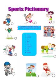 English worksheet: Sports Matching