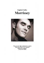 English Worksheet: Morrissey