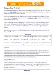 English Worksheet: Dragon Boat 