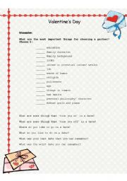 English worksheet: Valentines Day ice-breaker