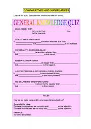 English worksheet: COMPARATIVES AND SUPERLATIVES