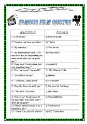 English Worksheet: FIlM, MOVIES, CINEMA (4 exercises + KEY)