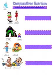 English worksheet: Comparatives Exercise