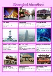 English Worksheet: Shanghai atractions