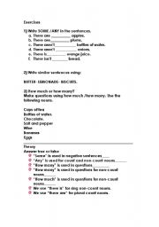 English Worksheet: countables/non-countables