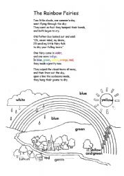 English Worksheet: The rainbow fairies