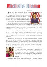 Michelle Obama - Text and Teaching Plan (3 pages)
