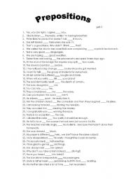 English Worksheet: prepositions