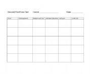 English Worksheet: Extended Word Form Chart--modified from Janet Allen